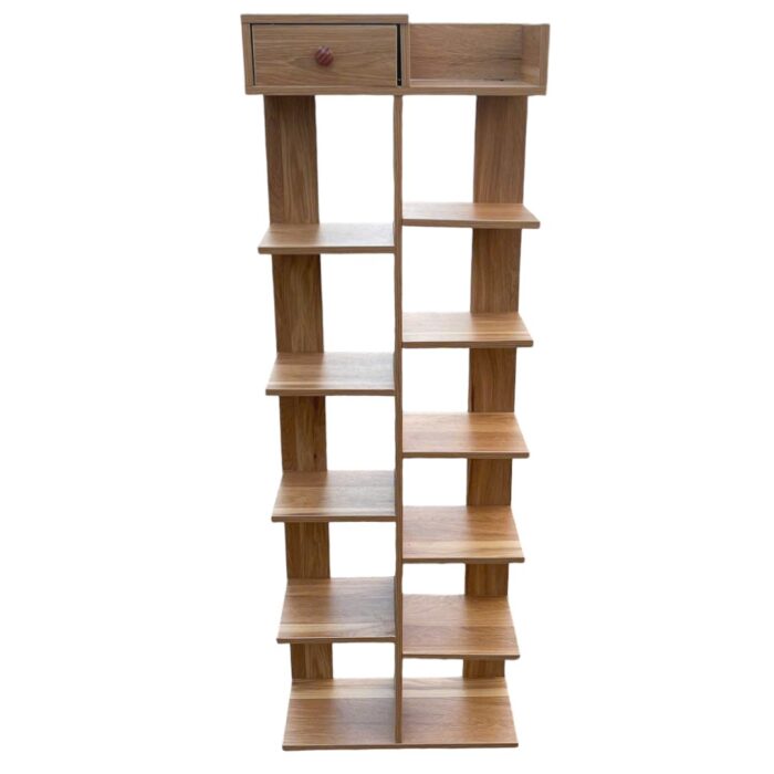 Kệ giày cây 14 tầng gỗ ép công nghiệp, thiết kế đứng thông minh, có hộc đựng đồ tiện lợi, tiết kiệm diện tích, dễ dàng lắp ráp và phù hợp với mọi không gian sống.