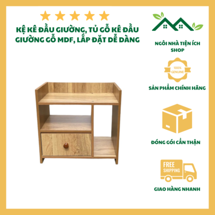 Tủ Đầu Giường Decor Trang Trí Có Hộc Kéo, Gỗ MDF Bền Đẹp, Nhỏ Gọn Tiện Lợi, Phù Hợp Nhiều Không Gian