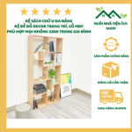 Kệ sách chữ U đa năng gỗ MDF phủ melamine, thiết kế hiện đại, tiện lợi để đồ decor, phù hợp với mọi không gian trong gia đình