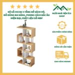 Kệ Gỗ Ziczac, Thiết Kế Hiện Đại, 140x60x20cm, Chất Liệu MDF Cao Cấp, Phong Cách Bắc Âu, Tối Giản, Bền Đẹp