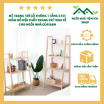 Kệ Trang Trí Gỗ Thông 3 Tầng, Thiết Kế Tự Lắp Ráp, Kiểu Dáng Tối Giản, Chất Liệu Gỗ Tự Nhiên Cao Cấp