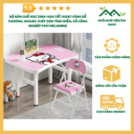 Bộ Bàn Ghế Học Sinh Họa Tiết Hoạt Hình Dễ Thương, Khung Thép Sơn Tĩnh Điện, Gỗ Công Nghiệp Phủ Melamine