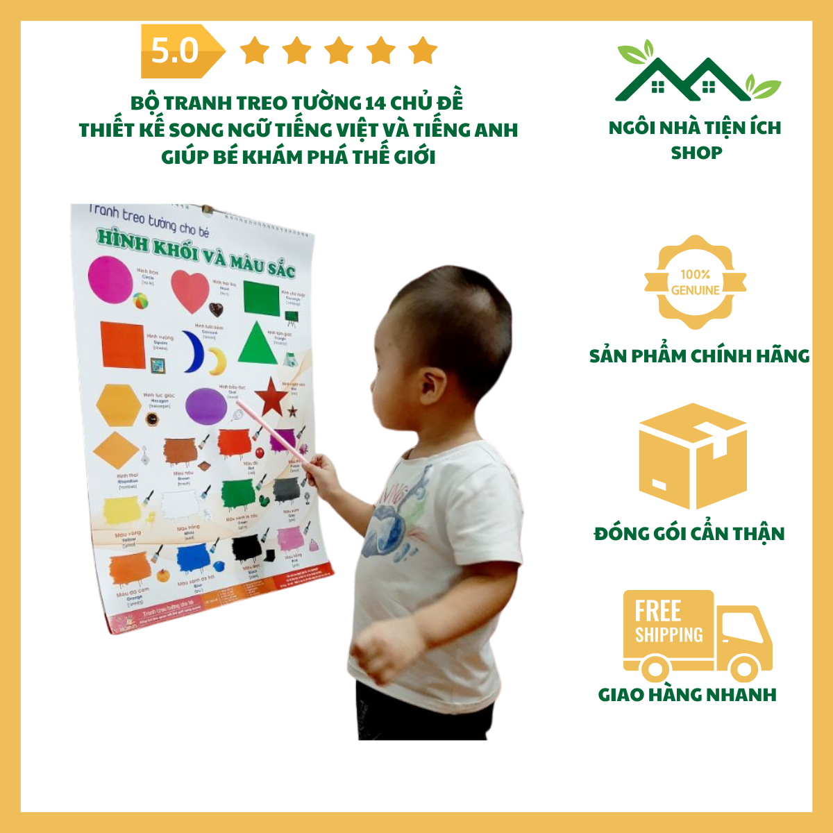 ngoinhatienich bộ tranh treo tường thế giới xung quanh cho bé khổ lớn