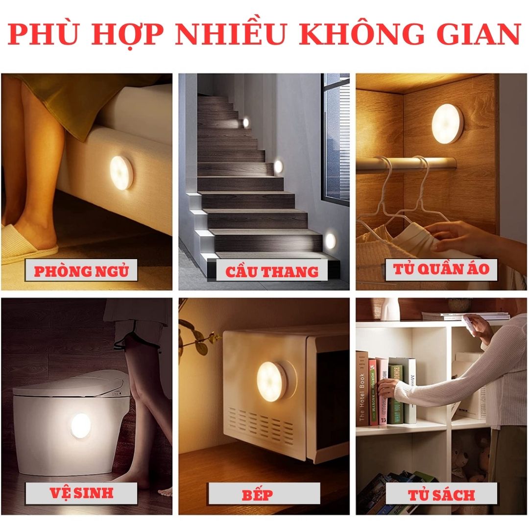 đèn led cảm biến chuyển động có cổng sạc usb pir