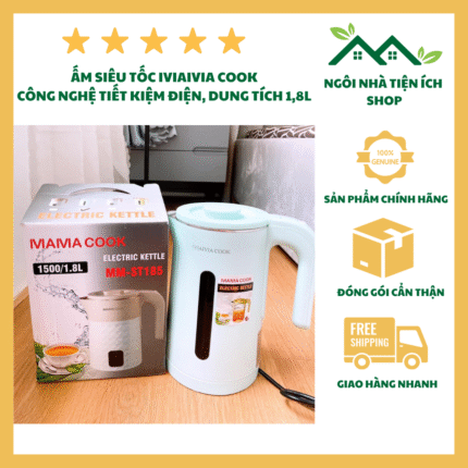 Ấm Siêu Tốc IVIAIVIA Cook MM ST185 Dung Tích 1.8L Công Suất 1500W Bảo Hành 12 Tháng