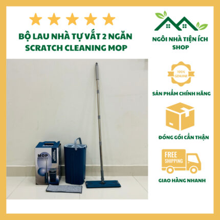Bộ Lau Nhà Tự Vắt 2 Ngăn, SCRATCH CLEANING MOP
