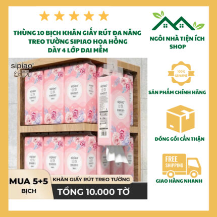 Giấy Rút Sipiao Hoa Hồng Treo Tường