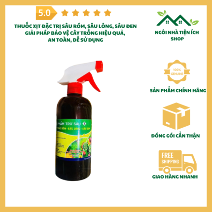 Thuốc xịt đặc trị sâu róm, sâu lông, sâu đen, bình xịt tiện lợi, giúp loại bỏ sâu bệnh nhanh chóng, bảo vệ cây trồng an toàn