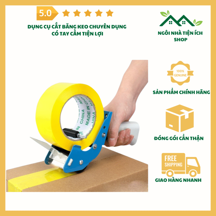 dụng cụ cắt băng keo cầm tay, kéo cắt băng keo thép không gỉ, tay cầm chống trượt ABS, dao cắt keo văn phòng, dụng cụ cắt băng keo chuyên dụng