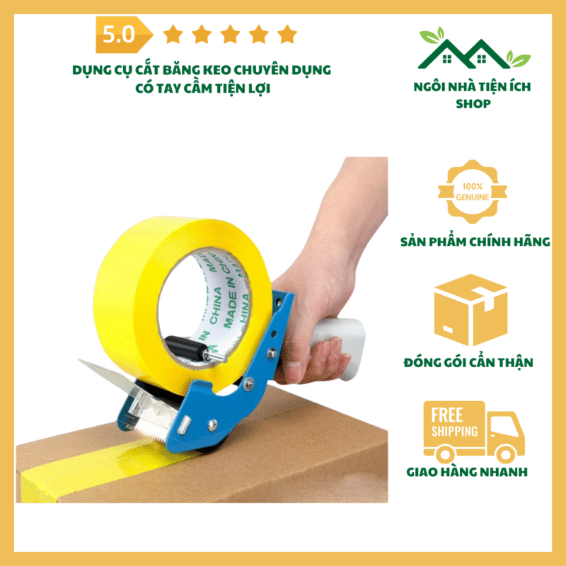 dụng cụ cắt băng keo cầm tay, kéo cắt băng keo thép không gỉ, tay cầm chống trượt ABS, dao cắt keo văn phòng, dụng cụ cắt băng keo chuyên dụng