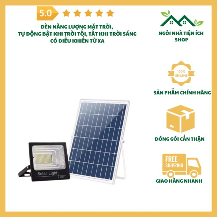 Đèn năng lượng mặt trời JD T100 T200 T300 siêu sáng, dùng ngoài trời, có remote điều khiển, chống nước IP67, chiếu sáng 12-15h.