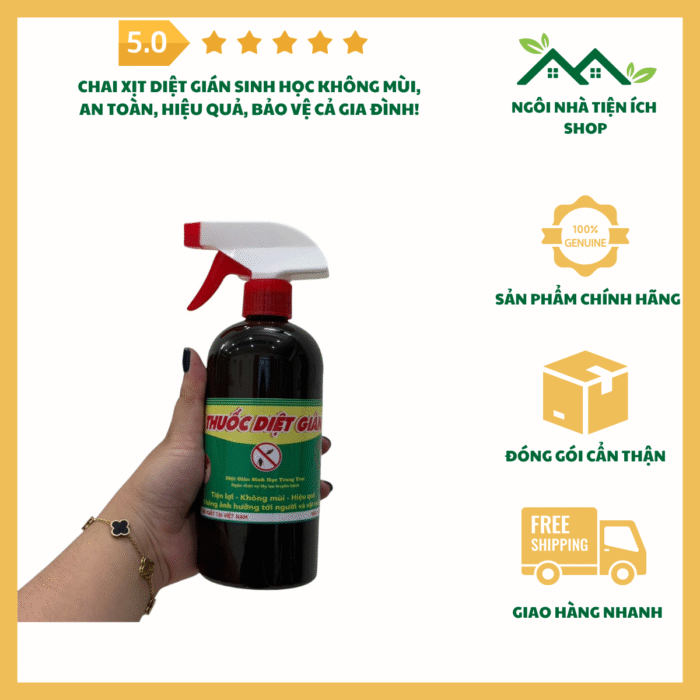 Chai thuốc xịt diệt gián sinh học không mùi an toàn cho gia đình