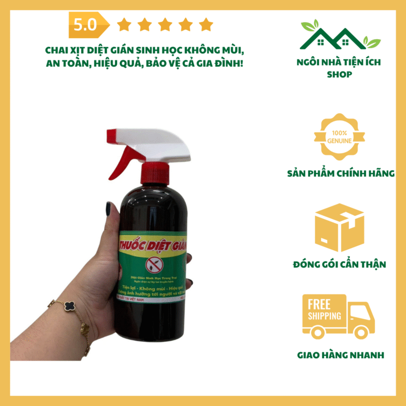 Chai thuốc xịt diệt gián sinh học không mùi an toàn cho gia đình