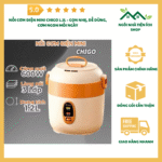 Nồi cơm điện mini Chigo 1.2L nhỏ gọn, chống dính, tiện lợi cho sinh viên và người sống một mình