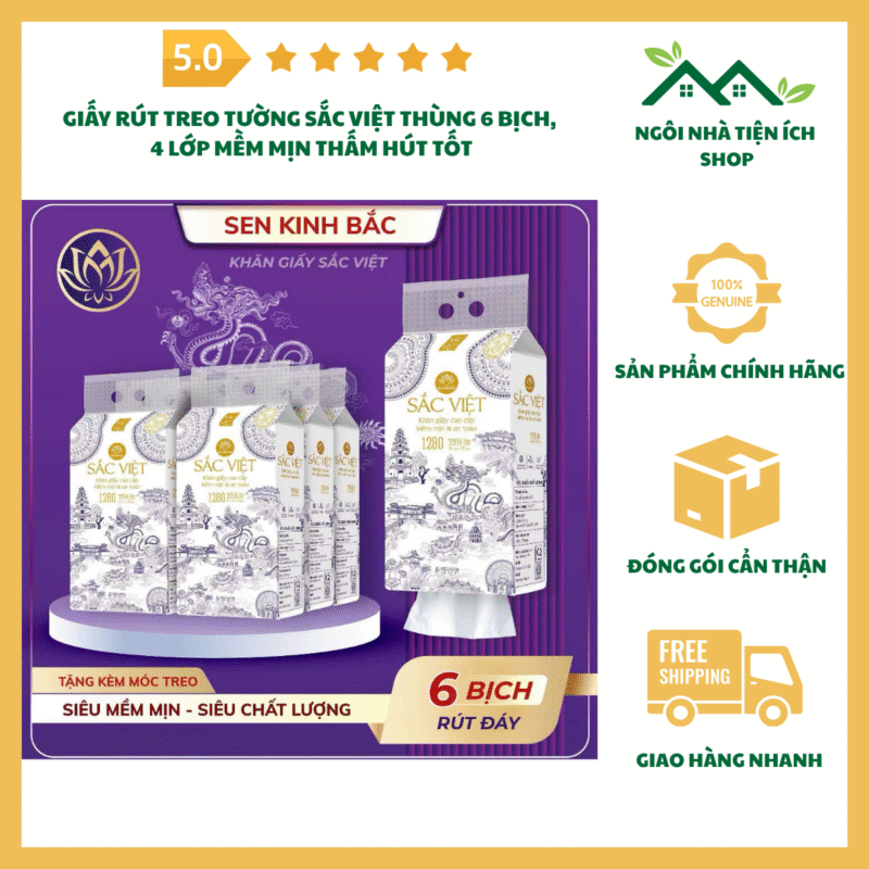 giay rut treo tuong sac viet 4 lop mem min tham hut tot