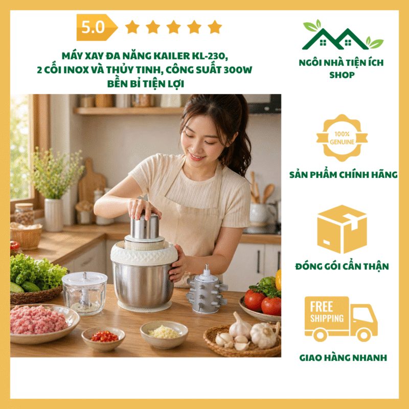 may xay da nang kailer kl 230 2 coi cong suat 300w ben bi