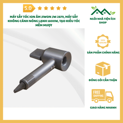 Ảnh máy sấy tóc ion âm Jiwon JW-2879 không cánh 1800W tạo kiểu tóc