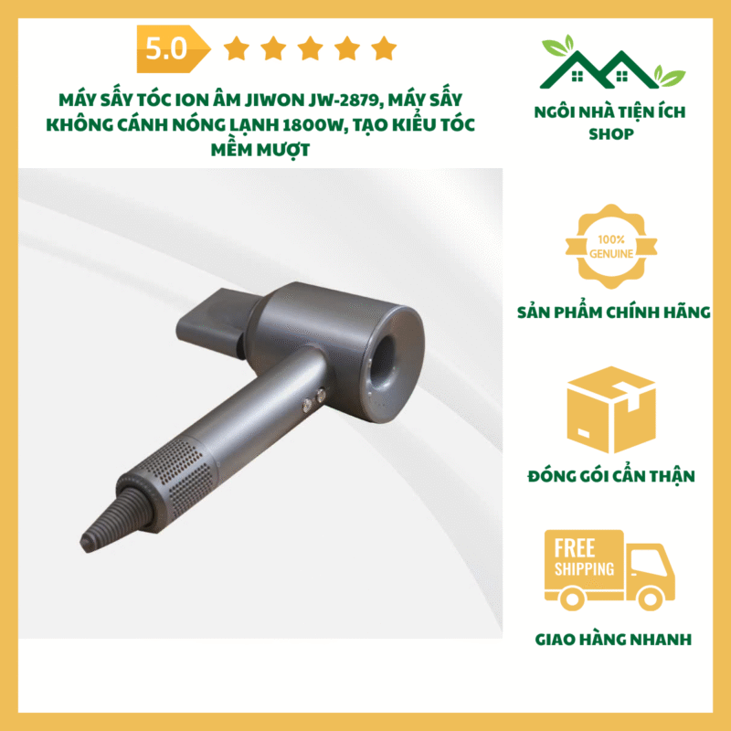 Ảnh máy sấy tóc ion âm Jiwon JW-2879 không cánh 1800W tạo kiểu tóc