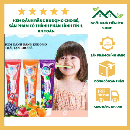 kem đánh răng kodomo trẻ em thái lan vị nho 40g cho bé từ 2 tuổi trở lên
