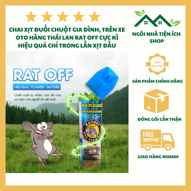 xịt chuột thái lan rat off xịt đuổi chuột cho nhà cửa xe hơi