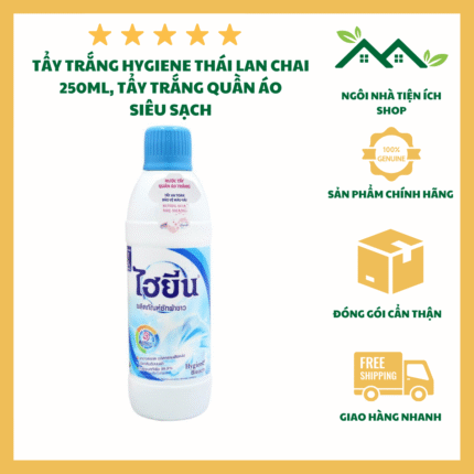 tẩy quần áo trắng hygiene 250ml nước tẩy quần áo sạch vết bẩn tiện lợi