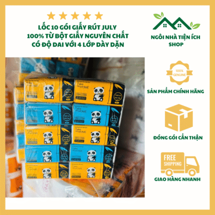 giấy rút july lốc 10 gói tiện lợi cho gia đình và quán ăn