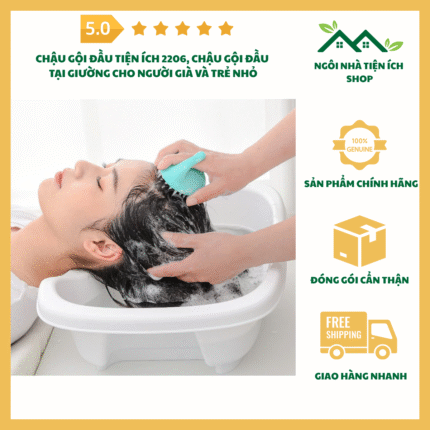 chậu gội đầu tiện ích 2206 dùng tại giường cho người già và trẻ nhỏ