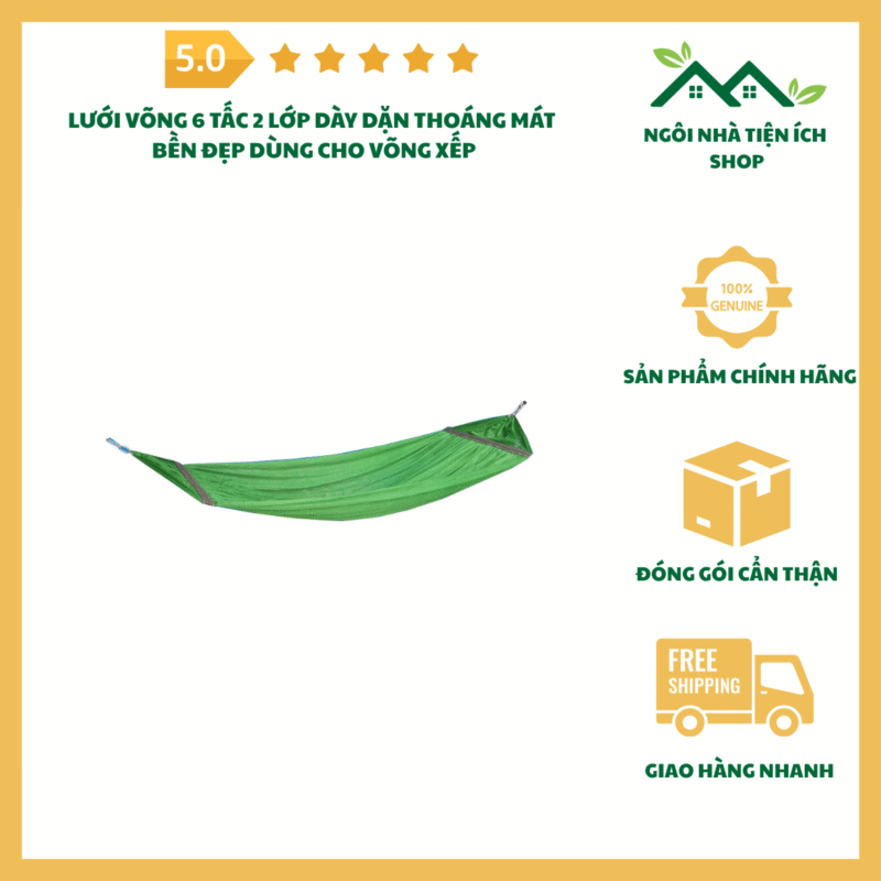 lưới võng 6 tấc 2 lớp dày dặn thoáng mát bền đẹp