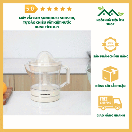 máy vắt cam sunhouse shd5510 tự đảo chiều dung tích 0.7l