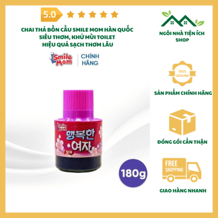 chai thả bồn cầu smile mom hàn quốc siêu thơm khử mùi toilet hiệu quả