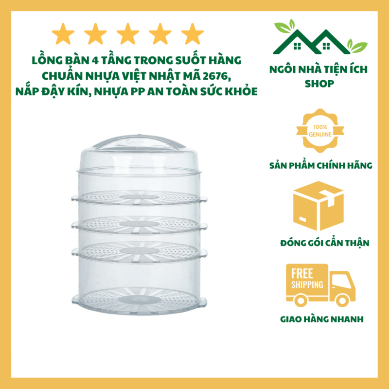 Lồng Bàn Đa Tầng 2676 Giữ Nhiệt Bảo Quản Thức Ăn 5 Tầng