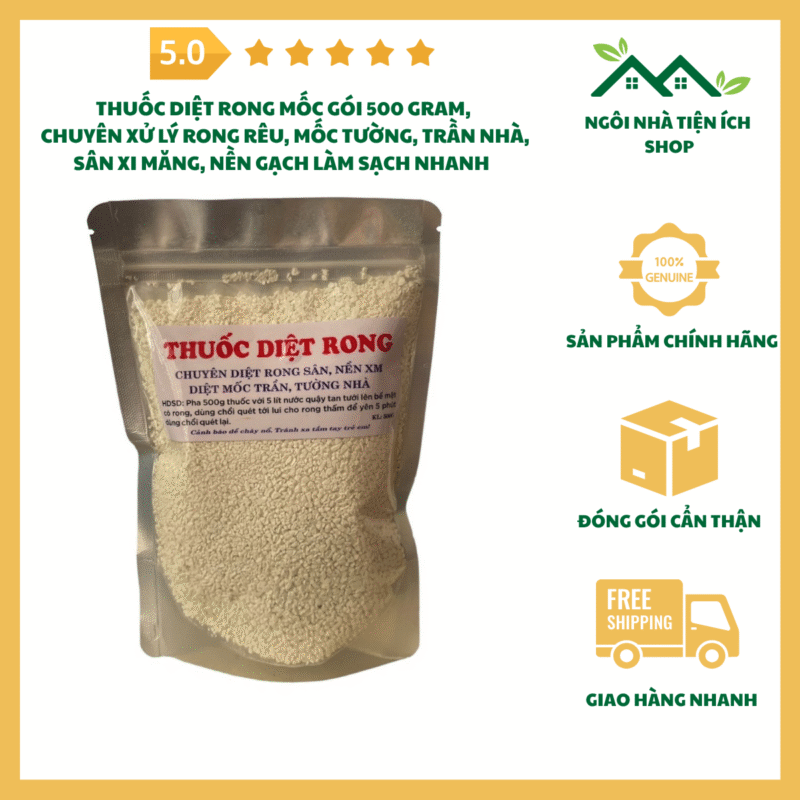 Thuốc Diệt Rong Mốc Gói 500 Gram Xử Lý Rong Rêu Nấm Mốc Tường Nhà Sân Gạch Hiệu Quả Cao