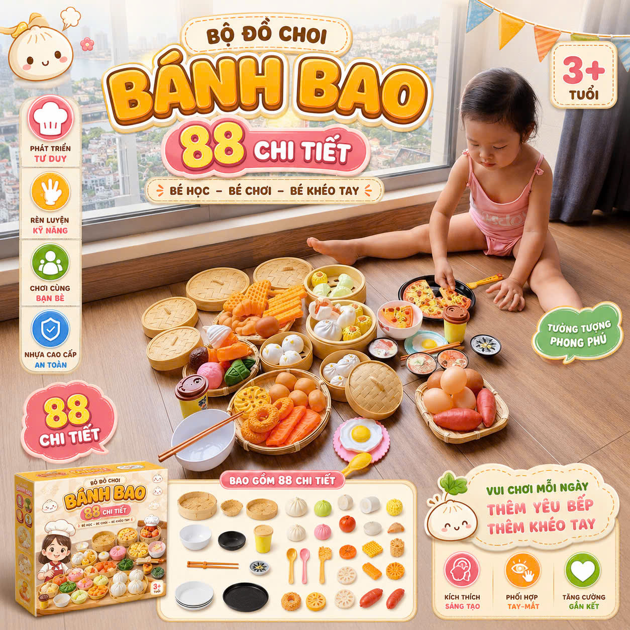 z7932488810237_bd6d7a7b177184e7d5bc086aa1c94b6f Bộ Đồ Chơi Nấu Ăn Bánh Bao, Pizza 88 Chi Tiết Cho Bé Phát Triển Tư Duy Sáng Tạo