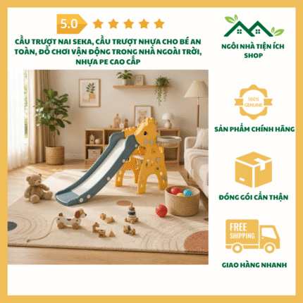Cầu Trượt Nai Seka Cầu Trượt Nhựa Cho Bé An Toàn Đồ Chơi Vận Động Trong Nhà Ngoài Trời Nhựa PE Cao Cấp