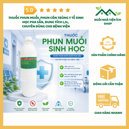 Thuốc Phun Muỗi Phun Côn Trùng Y Tế Sinh Học Pha Sẵn Dung Tích 1,5L Chuyên Dùng Cho Bệnh Viện Diệt Muỗi Ruồi Kiến Gián Hiệu Quả